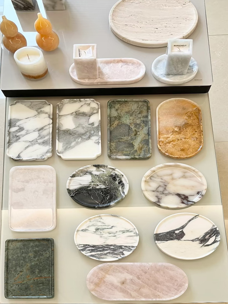 product quiet style light luxury natural cave stone tray for home decor creative jewelry aromatherapy storage desktop ornaments-11
