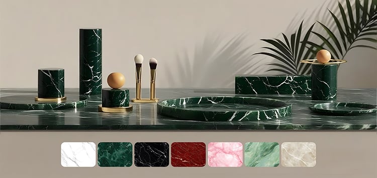 Modern E-Shaped Sintered Stone Side Table with Carbon Steel Base for Sofa Embedding Use details