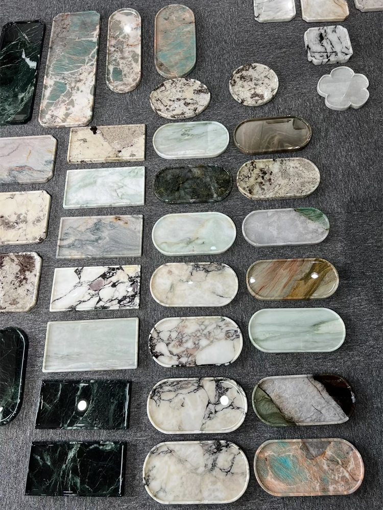 product quiet style light luxury natural cave stone tray for home decor creative jewelry aromatherapy storage desktop ornaments-8