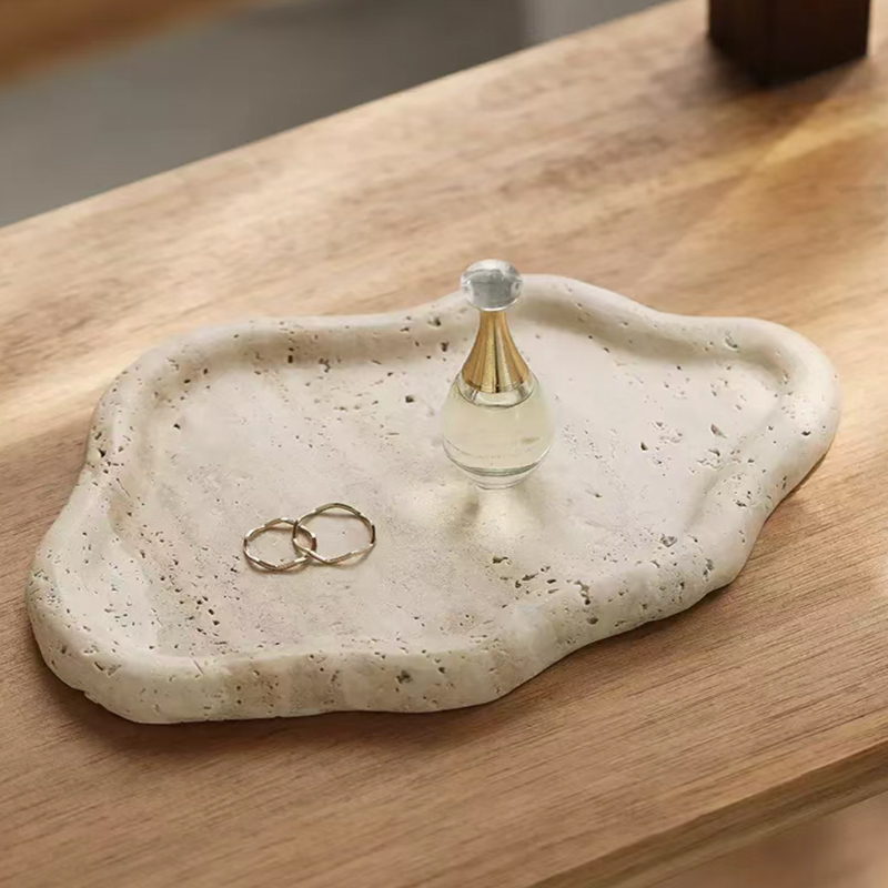 product quiet style light luxury natural cave stone tray for home decor creative jewelry aromatherapy storage desktop ornaments-6
