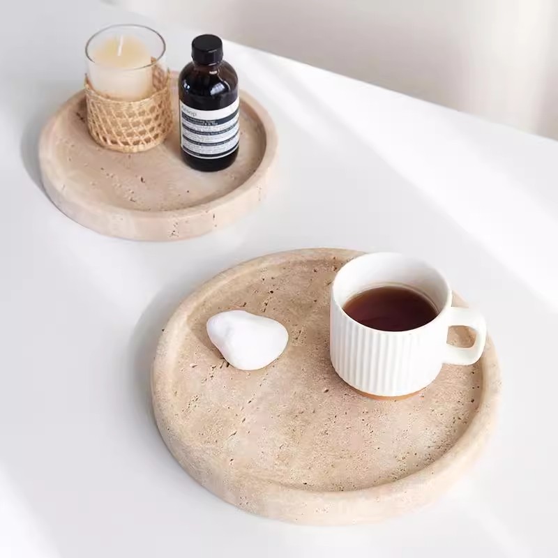 product quiet style light luxury natural cave stone tray for home decor creative jewelry aromatherapy storage desktop ornaments-5