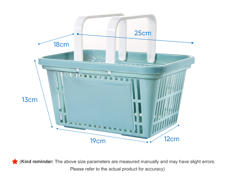 Wholesale Plastic Basket with Handle Desktop Storage Basket Cute Custom Basket Shopping Cart Stores Fruit shop Supermarket factory