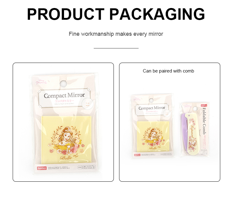 Wholesale Foldable Mirror Gift Custom Pattern Customization Pocket Mirror Travel Portable Travel Purse Makeup Compact Mirror factory