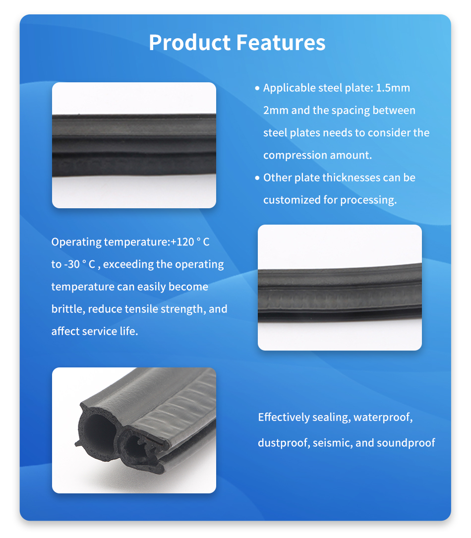 MFT1001 OEM ODM Service Steel Sheet Rubber Edge Trim Strip for Car Door supplier