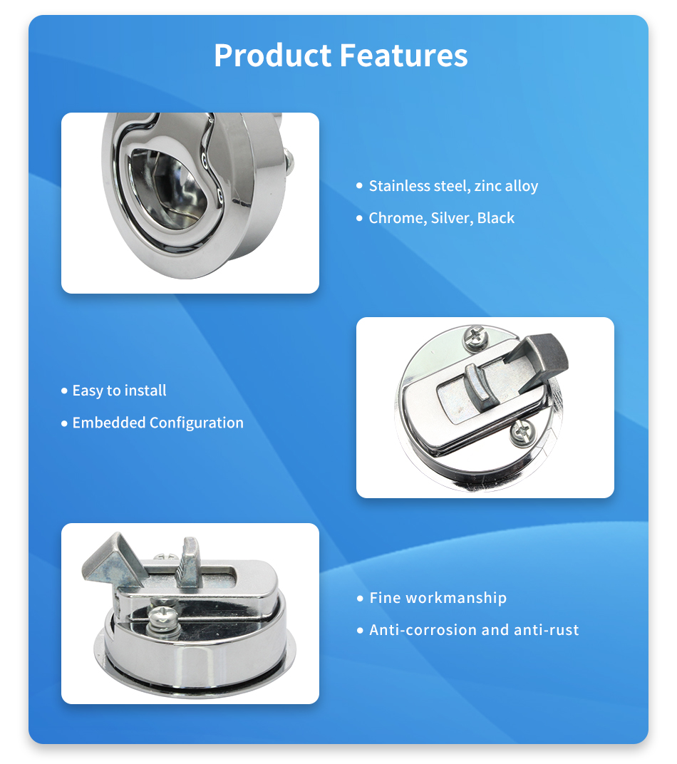 SC256 Stainless Steel Bright Plated Compression Lock Security Plane Lock Push Latch for Electrical Cabinet factory