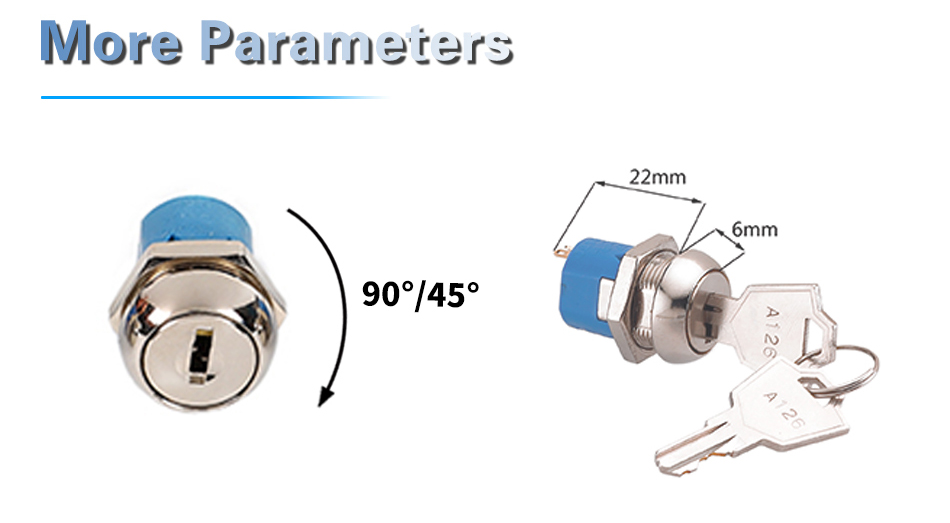 JK216 Multiple Position 2 to 5 Positions Zinc Alloy A126  Key Switch manufacture