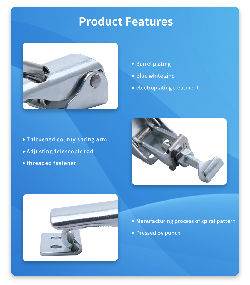 product dk902 high quality safety industrial hardware stainless steel draw latch for chassis and cabinet-8
