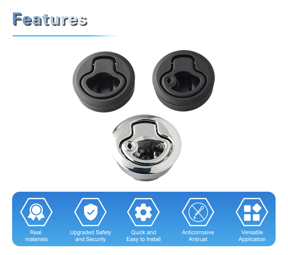 SC256 Stainless Steel Bright Plated Compression Lock Security Plane Lock Push Latch for Electrical Cabinet manufacture