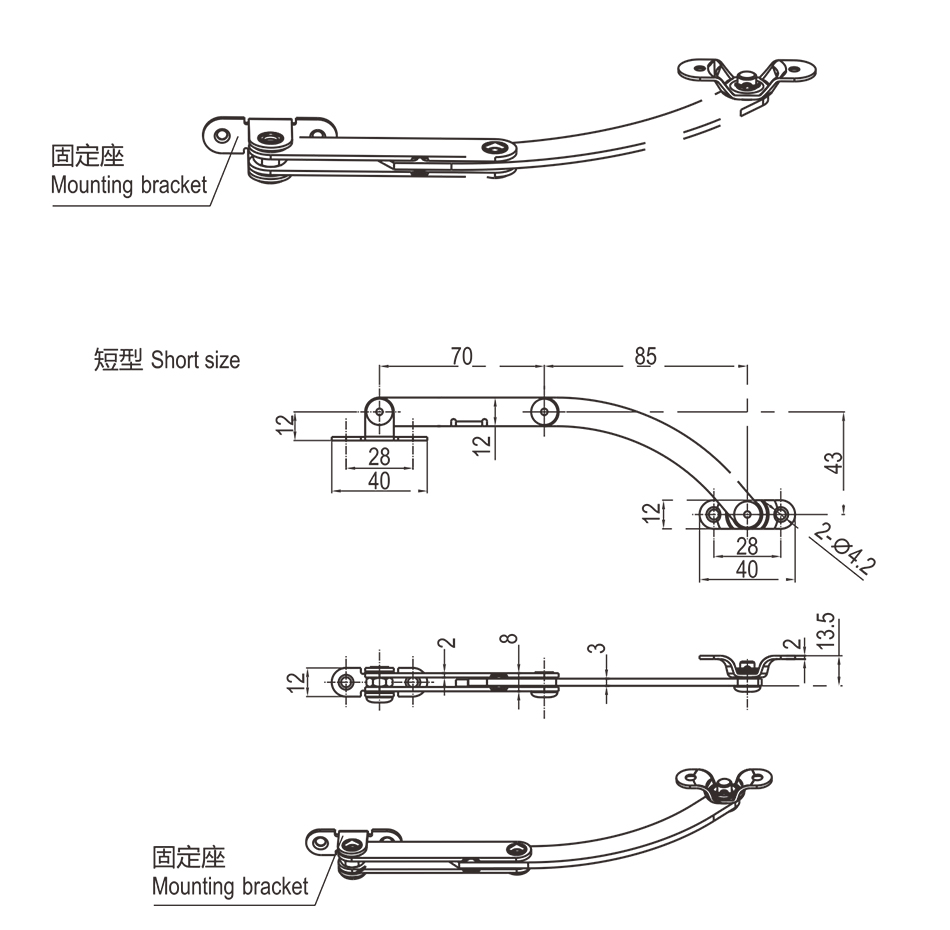 XW601 Heavy Duty Door Closer Universal Steel Material Door Catches Door Closer for Wholesale supplier