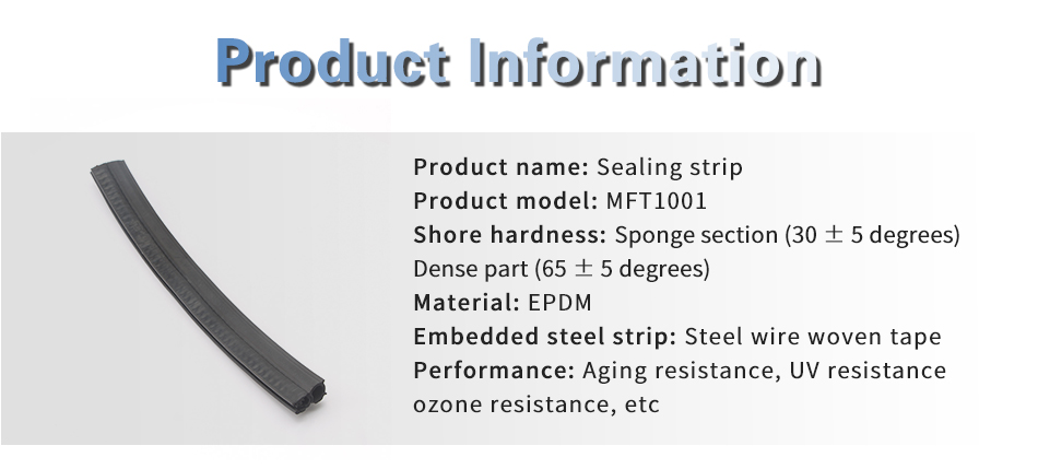 MFT1001 OEM ODM Service Steel Sheet Rubber Edge Trim Strip for Car Door manufacture