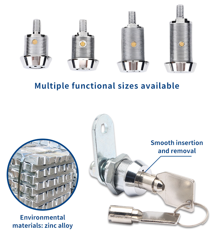JK500 19mm Arcade Storage Lock Mailbox Locks 5/8" Tubular Cam Lock for Coin Operated Arcade Game Machines details