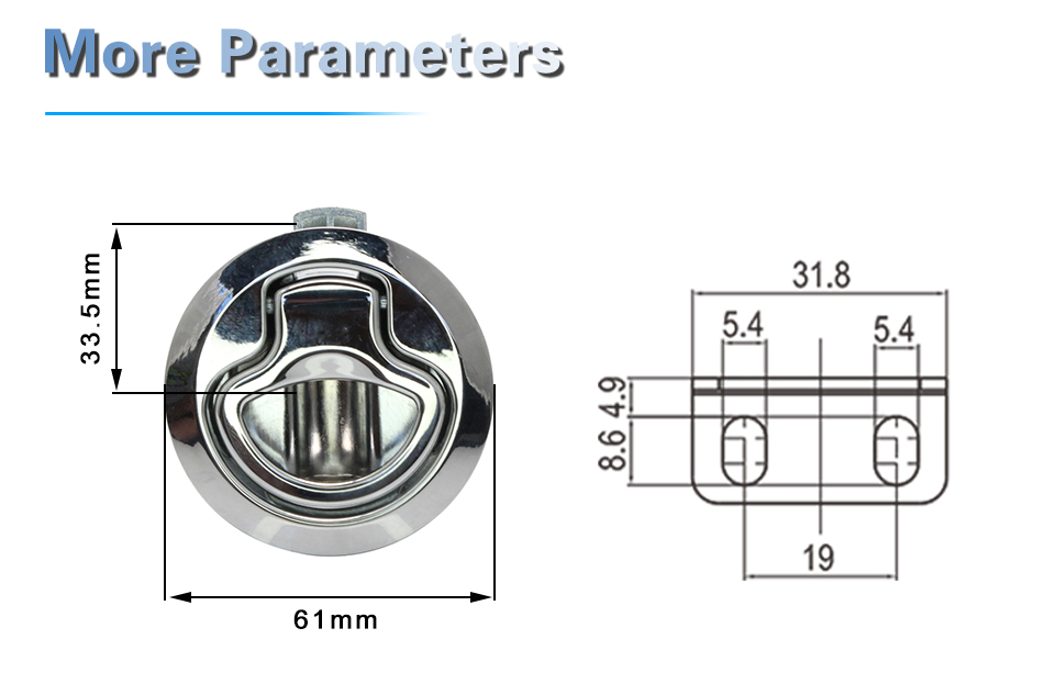 SC256 Stainless Steel Bright Plated Compression Lock Security Plane Lock Push Latch for Electrical Cabinet supplier