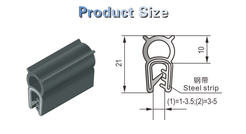 MFT1001 OEM ODM Service Steel Sheet Rubber Edge Trim Strip for Car Door supplier