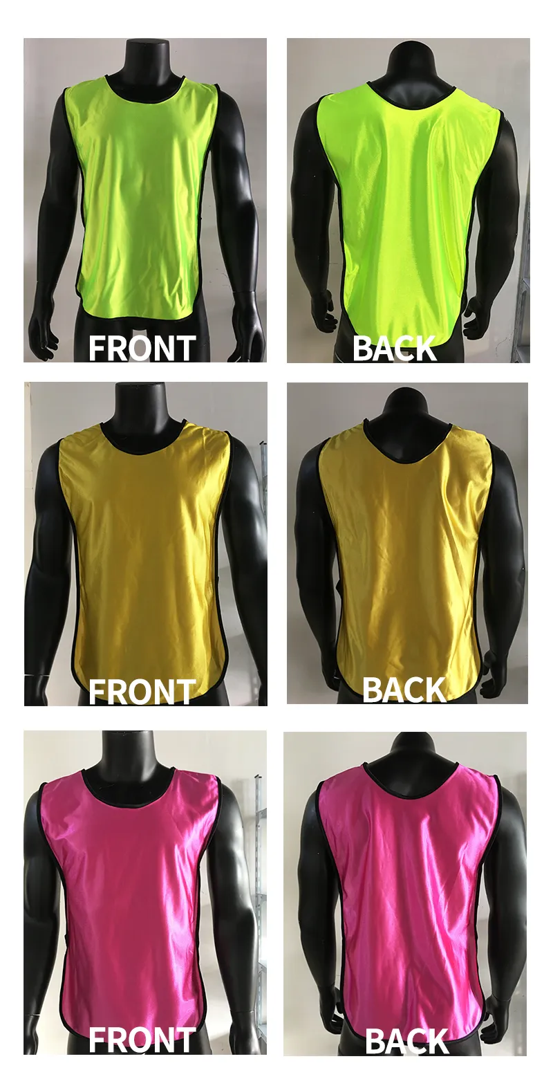 Custom Breathable Soccer Training Vest Football Pennies Polyester Football Vest Mesh Training Soccer Vest Soccer Bibs manufacture