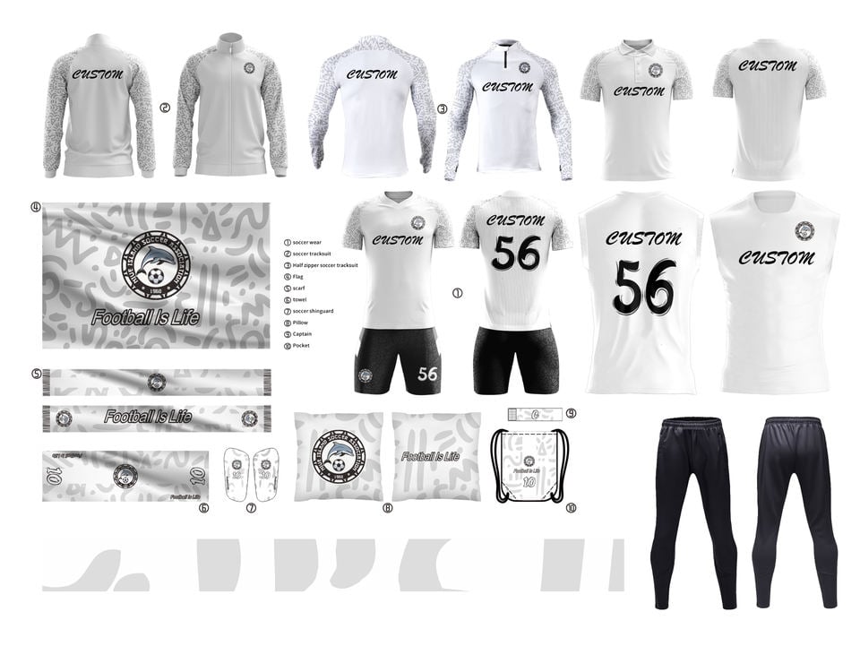 Custom Breathable Soccer Kit OEM Service Custom Football Jerseys Soccer Uniforms Sets Sublimated Soccer Jerseys details