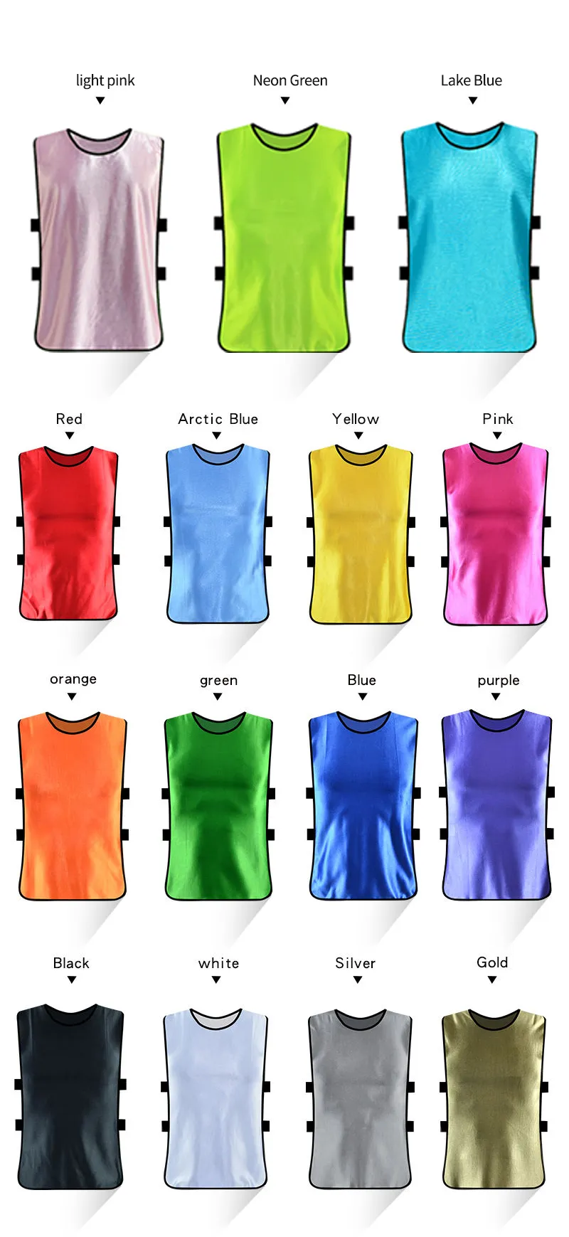 Custom Breathable Soccer Training Vest Football Pennies Polyester Football Vest Mesh Training Soccer Vest Soccer Bibs manufacture