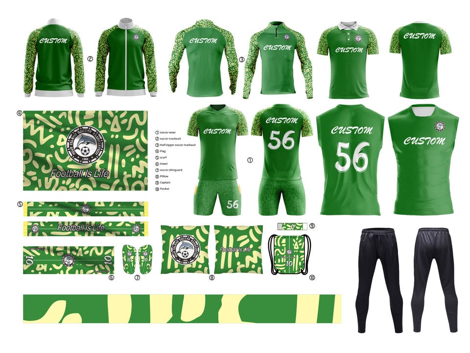 Custom Breathable Soccer Kit OEM Service Custom Football Jerseys Soccer Uniforms Sets Sublimated Soccer Jerseys factory