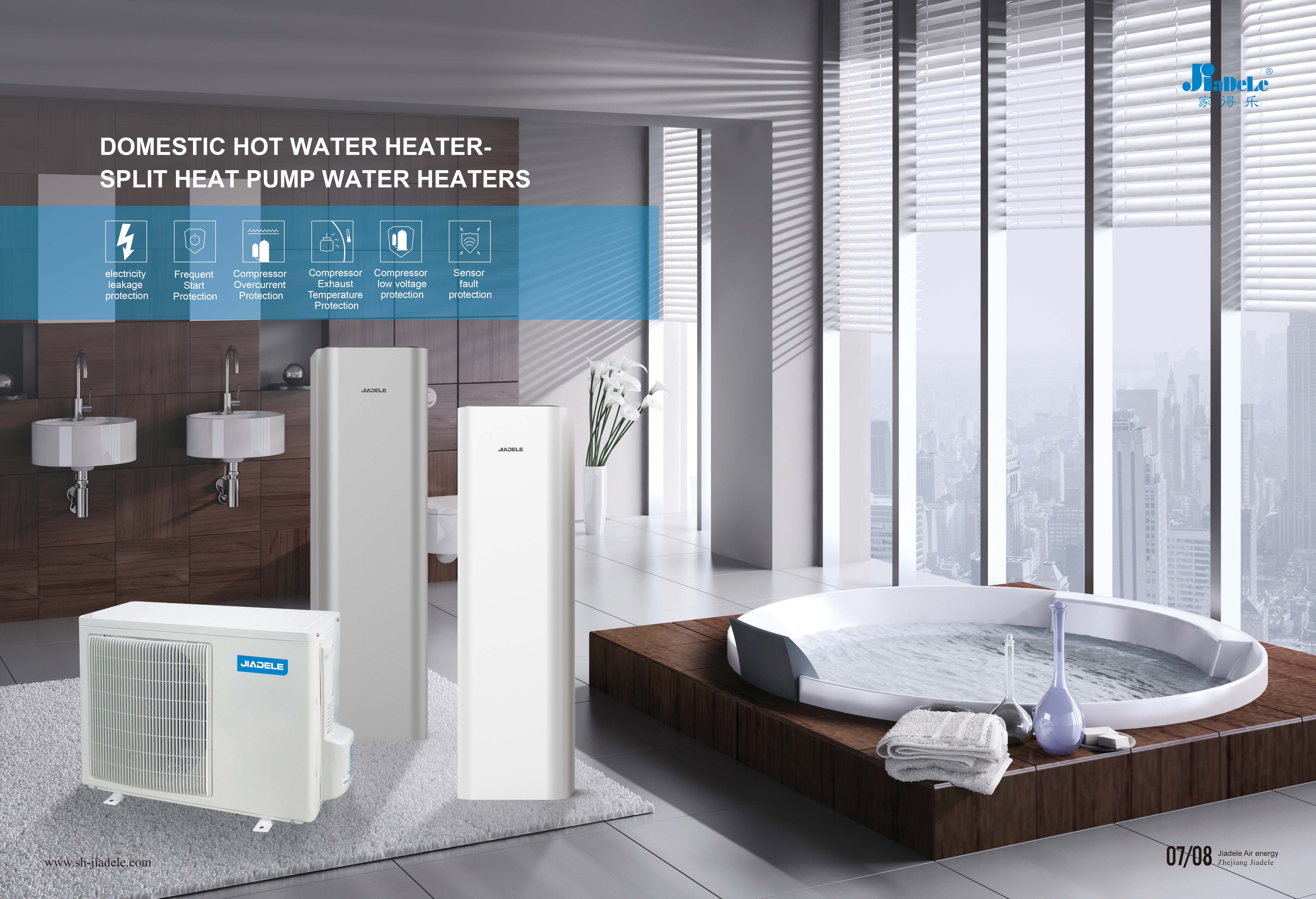 Air Source Split heating pump Domestic Air To Water manufacture