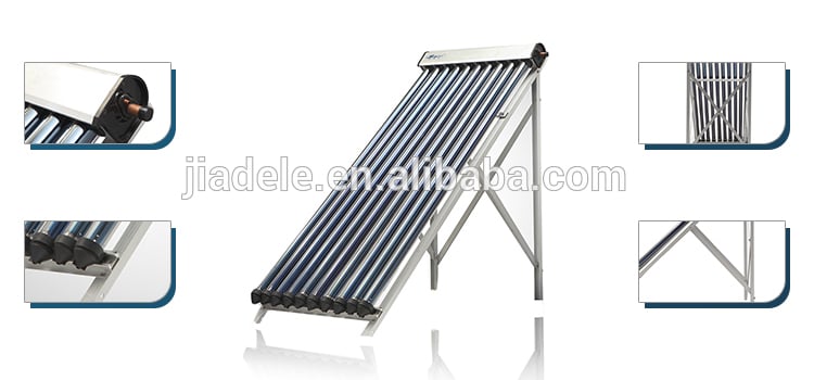 JIADELE Highest Power solar energy system Output Patented Fast Assembly CPC Reflector Pressurized Vacuum Tube Solar Collector manufacture