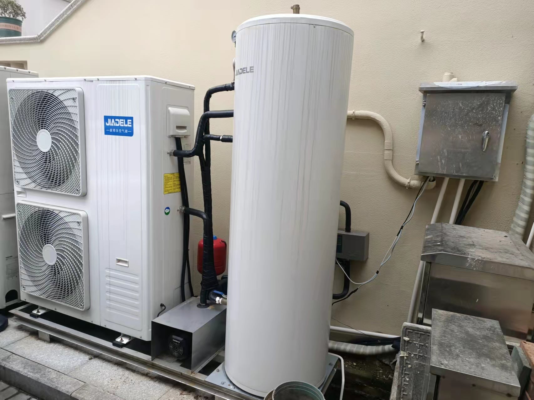 JIADELE R290 Evi 10kw 20kw dc inverter air to water heat pump air conditioner monoblock Pompe a chaleur Pompe di calore ho pumpa supplier