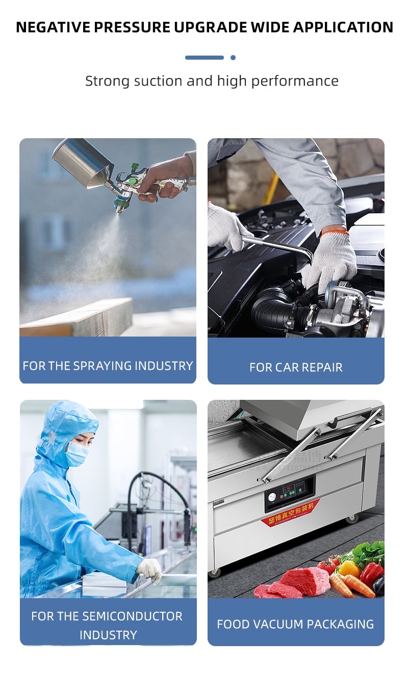 VN-200V 220V 1000W 200L/min Factory Customize 220v Negative Pressure Pumping Suction Small Oil Free Vacuum Pump supplier