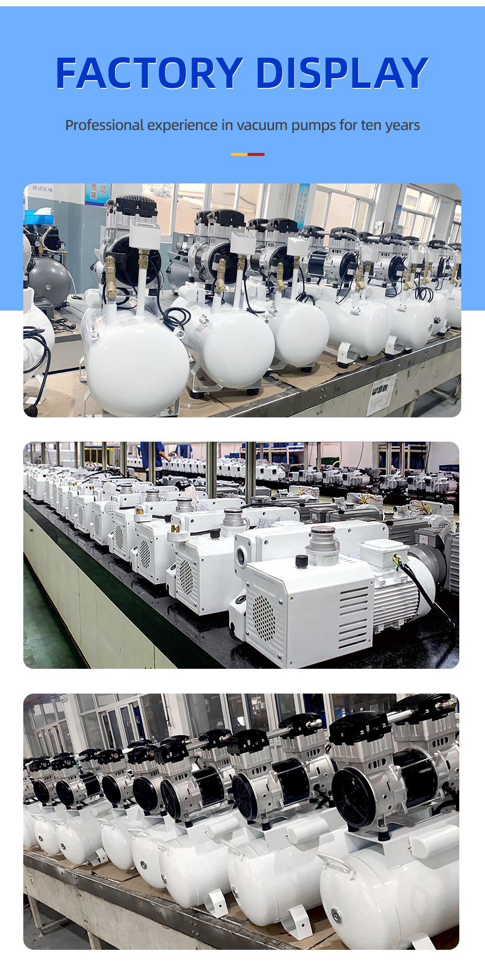 FVN-200V 1000W 220V 200L/min negative pressure oilless vacuum pump with 40L air tank for rubber molding machine manufacture
