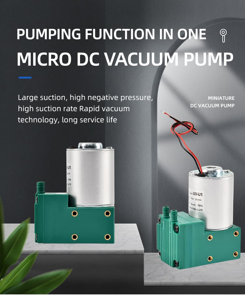 VN-U1 12V/24V/220V 12W~13W Single Head DC Negative Pressure DC Vacuum Diaphragm Pump details