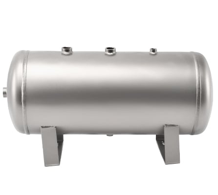 YC-25L-SSHM Portable Horizontal Stainless Steel Compressed Air Storage Tank Matte supplier