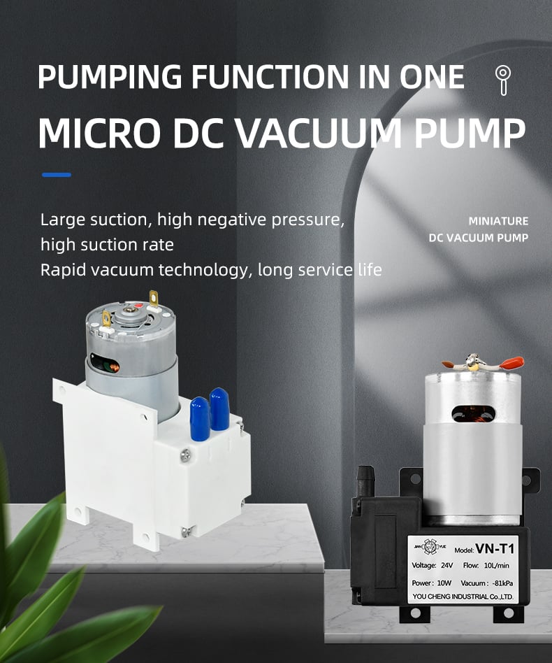 VN-T1 12V/24V 10W Single Head DC Negative Pressure DC Vacuum Diaphragm Pump factory