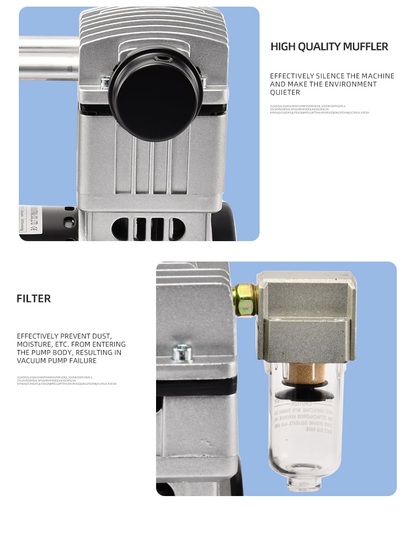 VN-180H 220V 600W 120L/min High pressure Factory Customize 220v Negative Pressure Pumping Suction Small Oil Free Vacuum Pump supplier