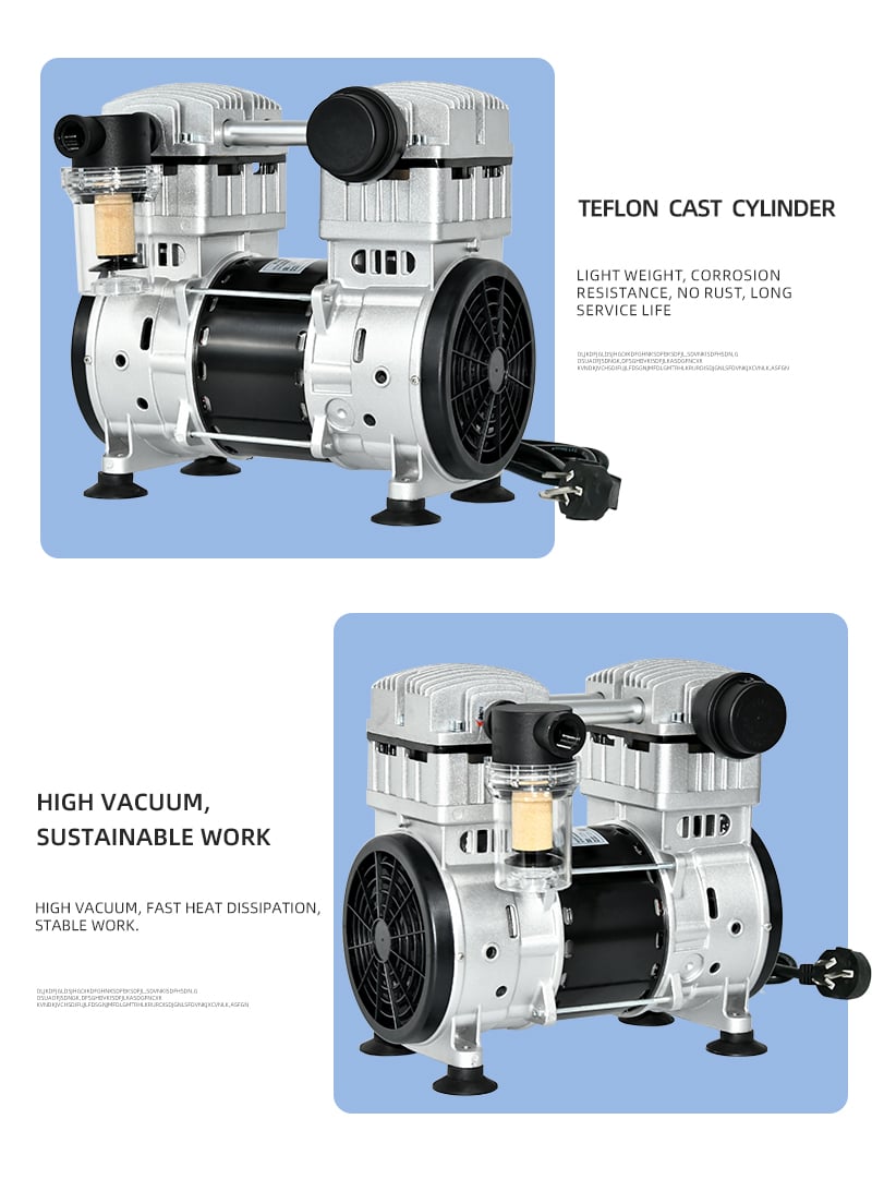 VN-200V 220V 1000W 200L/min Factory Customize 220v Negative Pressure Pumping Suction Small Oil Free Vacuum Pump manufacture