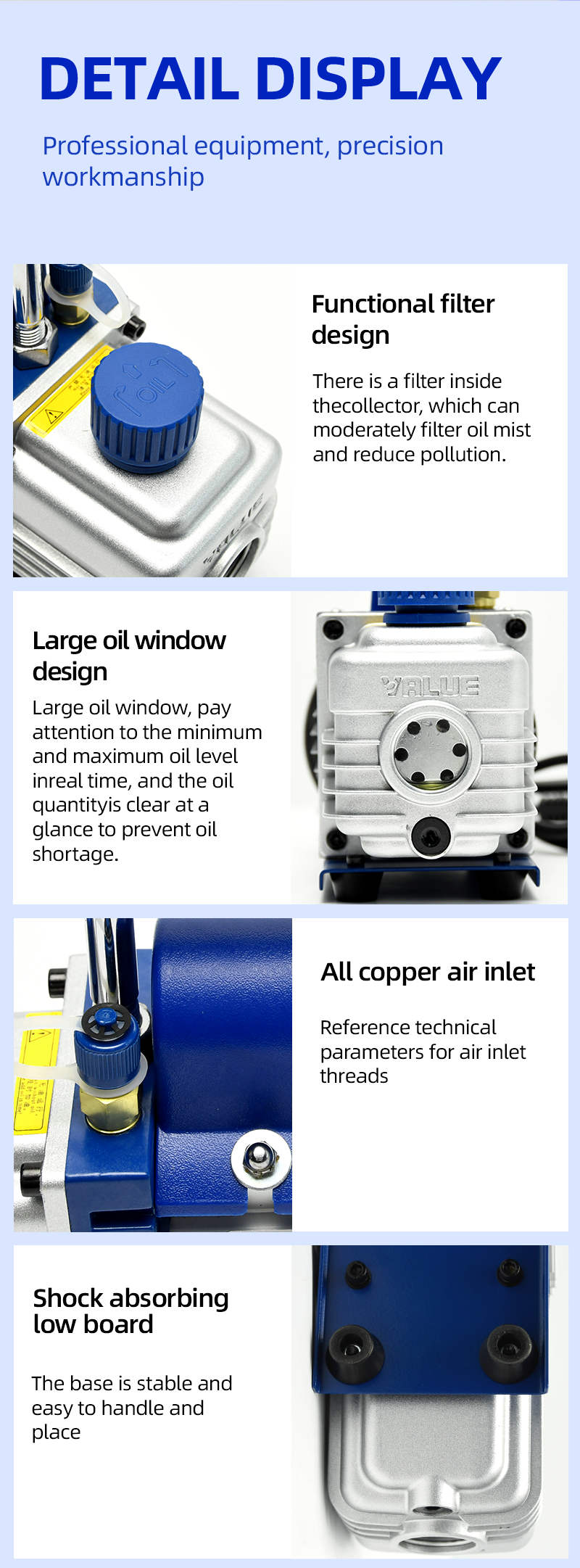FY-1H-N Mini HAVC Air Rotary Vane Vacuum Pump factory