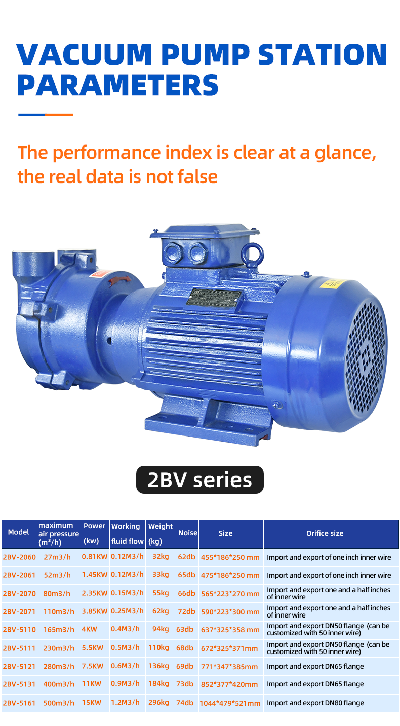 2BV-5131 industrial high vacuum water circulation vacuum pump compressor water ring vacuum pump factory