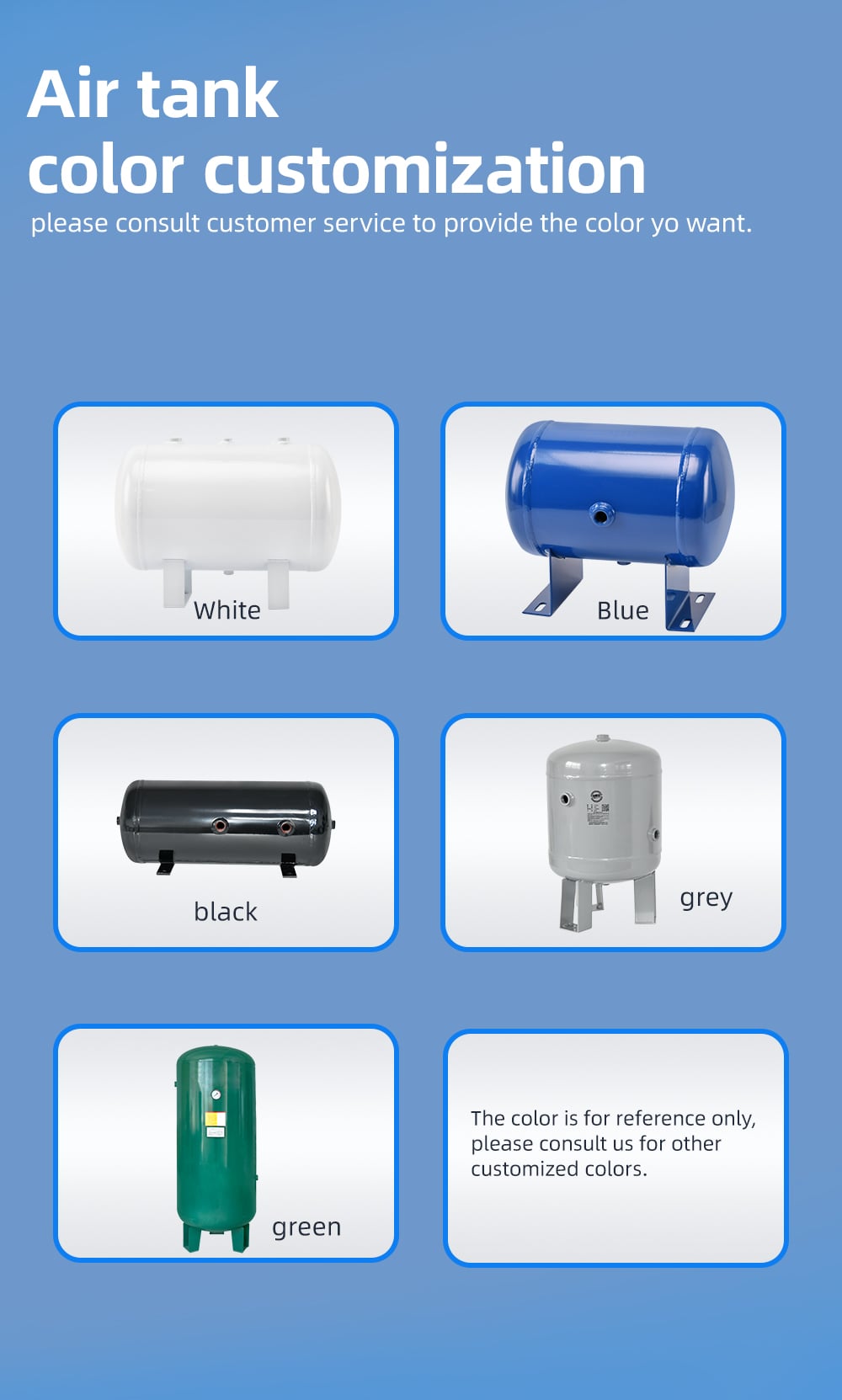 Custom Aluminum Stainless Steel Compressor Air Reservoir Tank manufacture