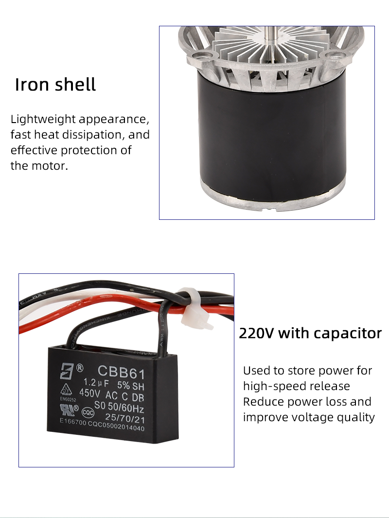 Aluminum Long Shaft Three Phase Motor manufacture