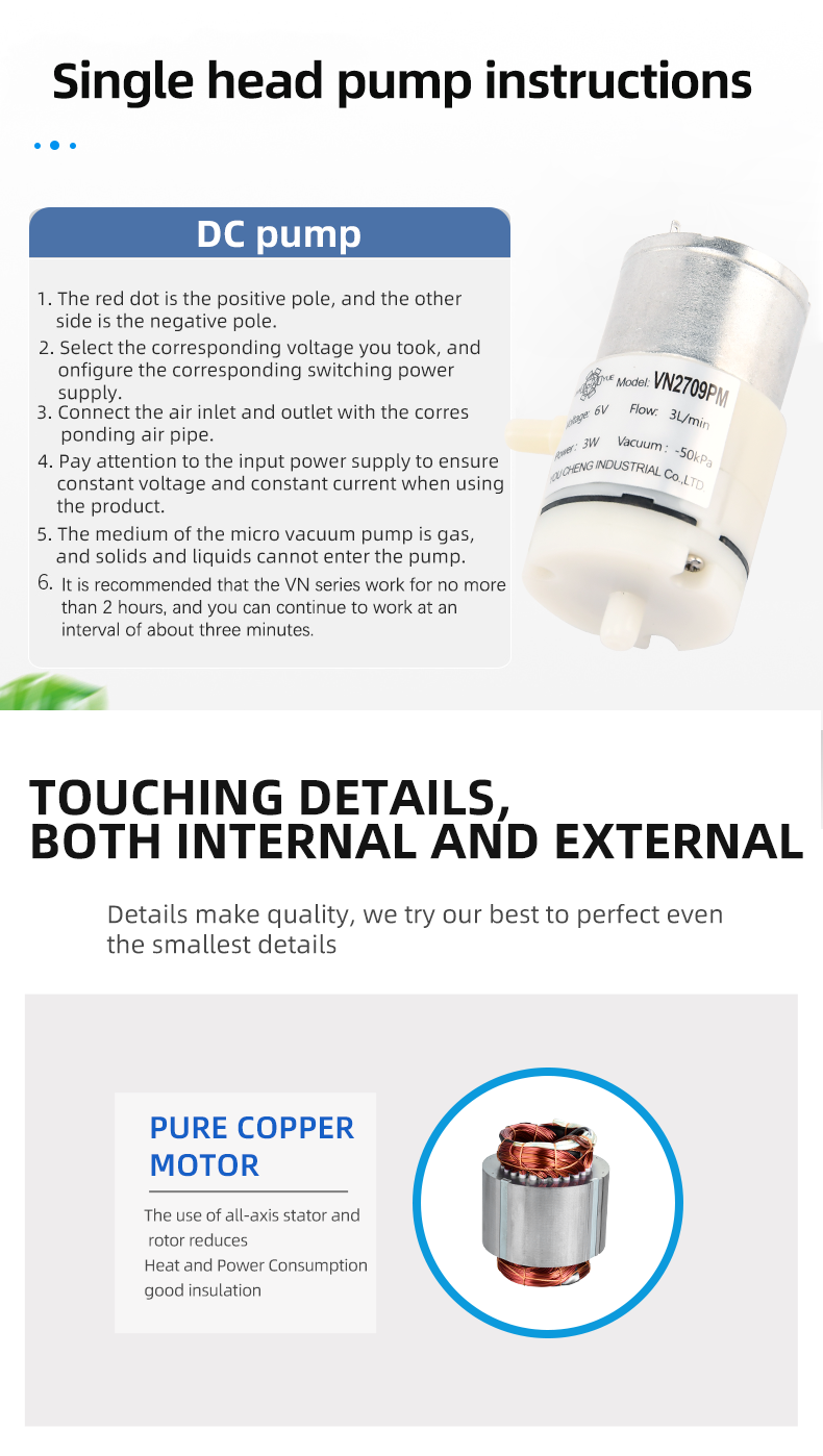 Small Negative Pressure Diaphragm Suction Pump supplier