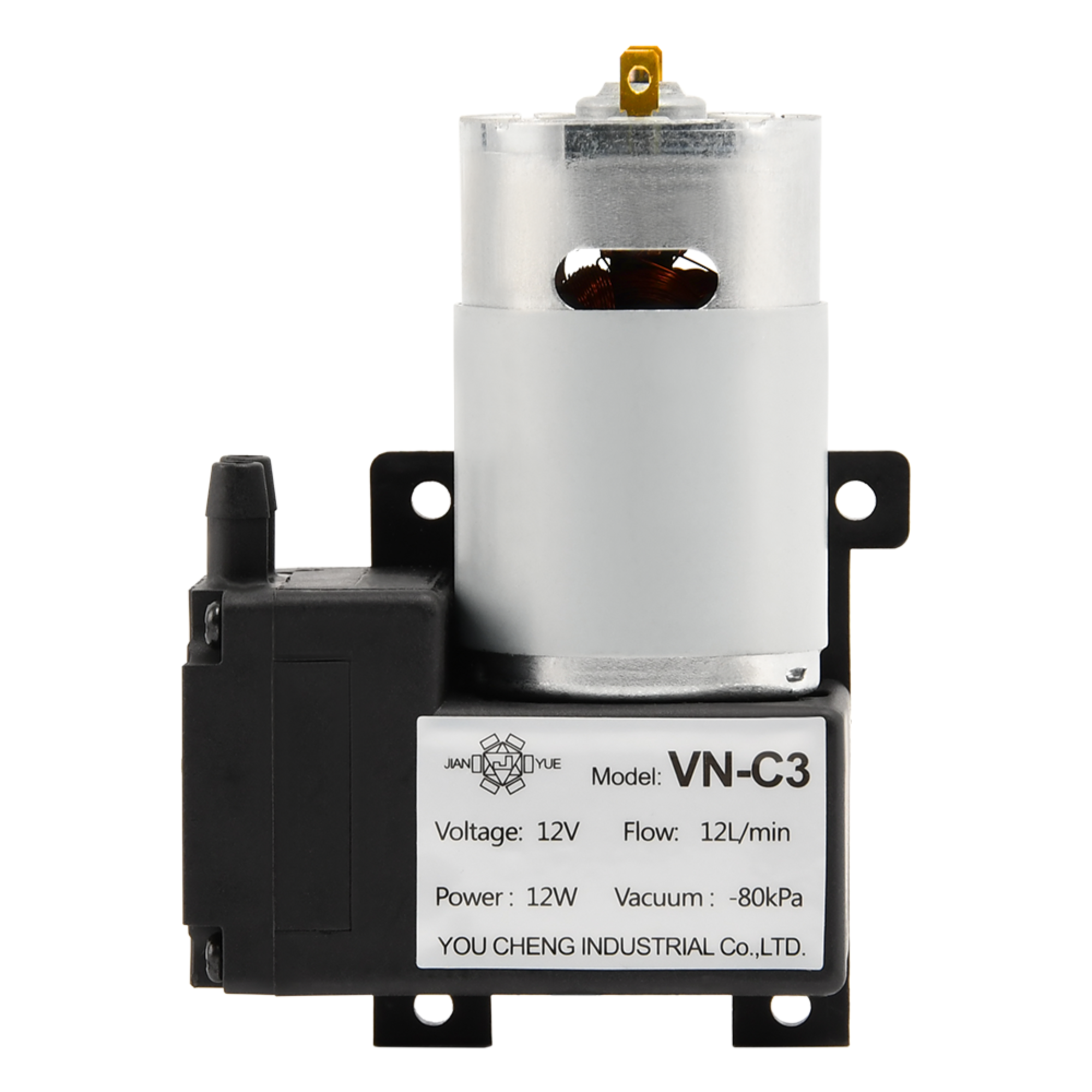 VN-C3 12V/24V 12W تک سر DC فشار منفی پمپ خالی ممبرانی DC