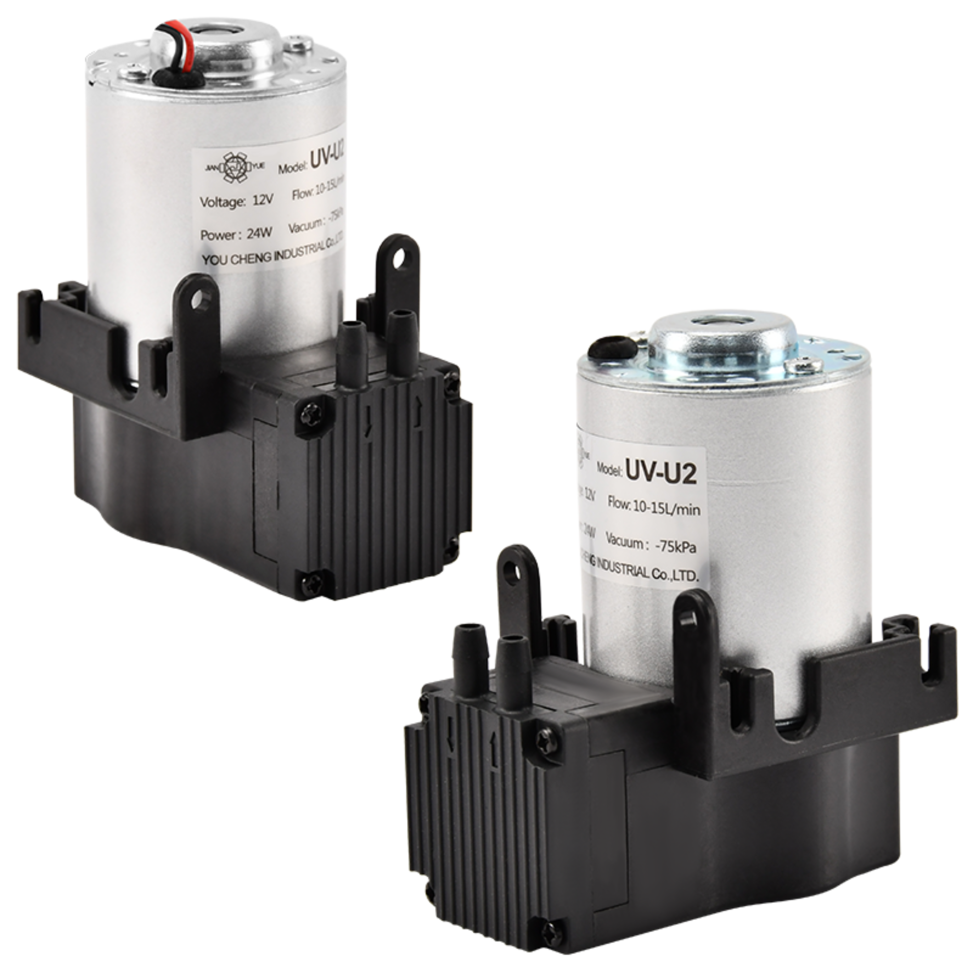 VN-U2 12V/24V/220V 13W~24W سر تکی DC فشار منفی DC پمپ غشاء خالی