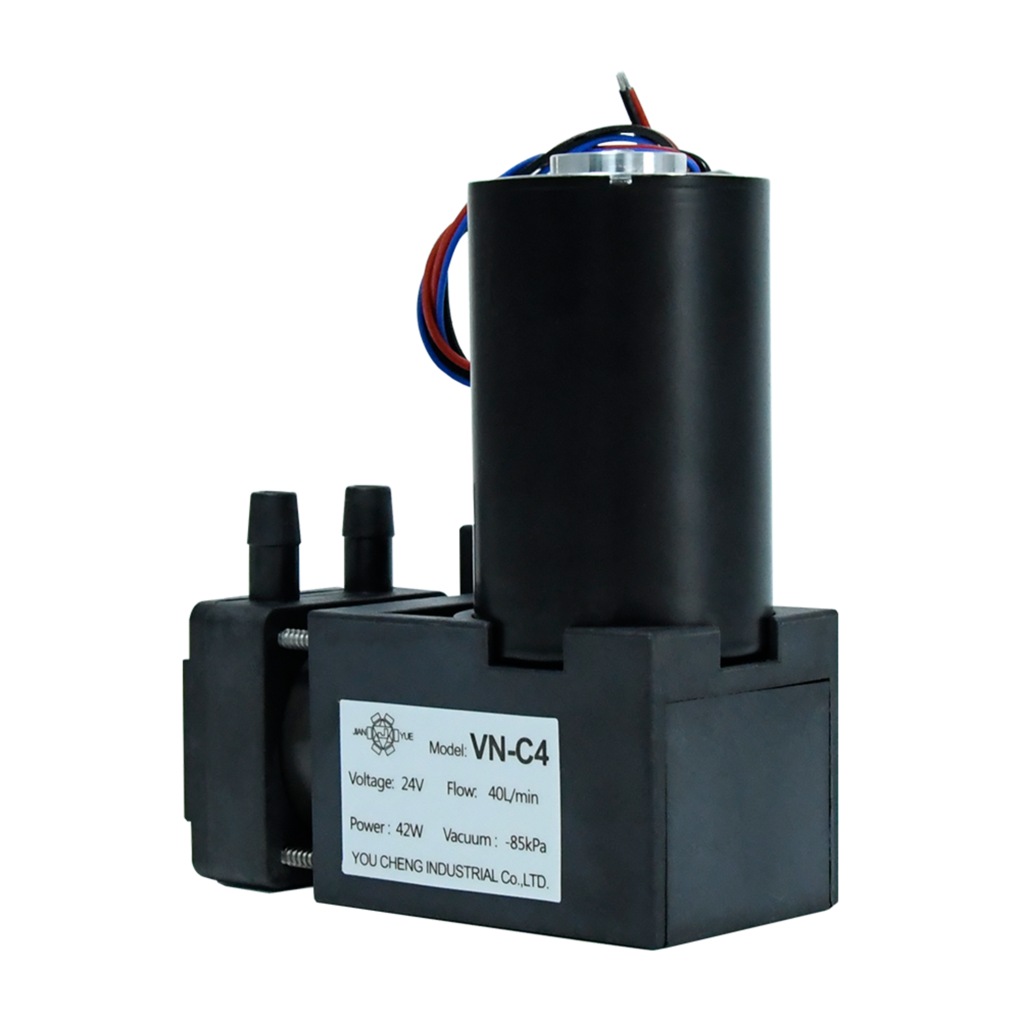VN-C4 12V/24V 42W سر تکی سر مخملی DC فشار منفی بدون بrush موتور خلاء پمپ دیافراگمی