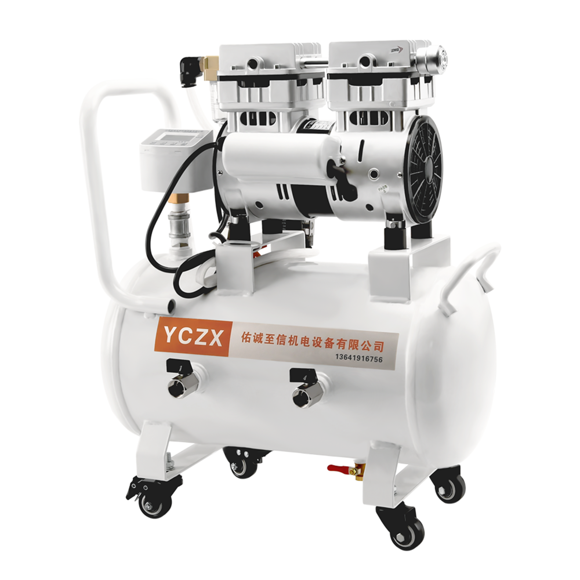 مضخة شفط خالية من الزيت FVN-120V بقوة 370 واط، 220 فولت، 100 لتر/دقيقة مع ضغط سالب وبرميل هواء سعته 20 لترًا لمACHINE تشكيل المطاط