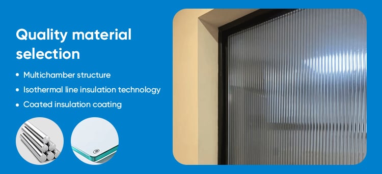 Modern Bathroom Casement Office Door with Clear Glass Swing Mirror Entry Aluminum Front Design Modern Style Casement Door factory