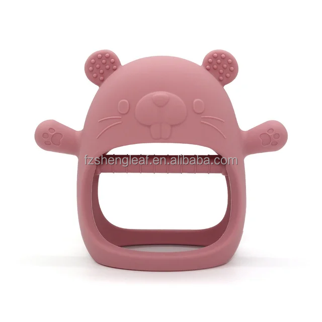 BPA-Free Custom Anti-Eating Baby Unisex Newborn Teether Gloves Food Grade Silicone Pacifier Kids Teething Care Soft Toy manufacture