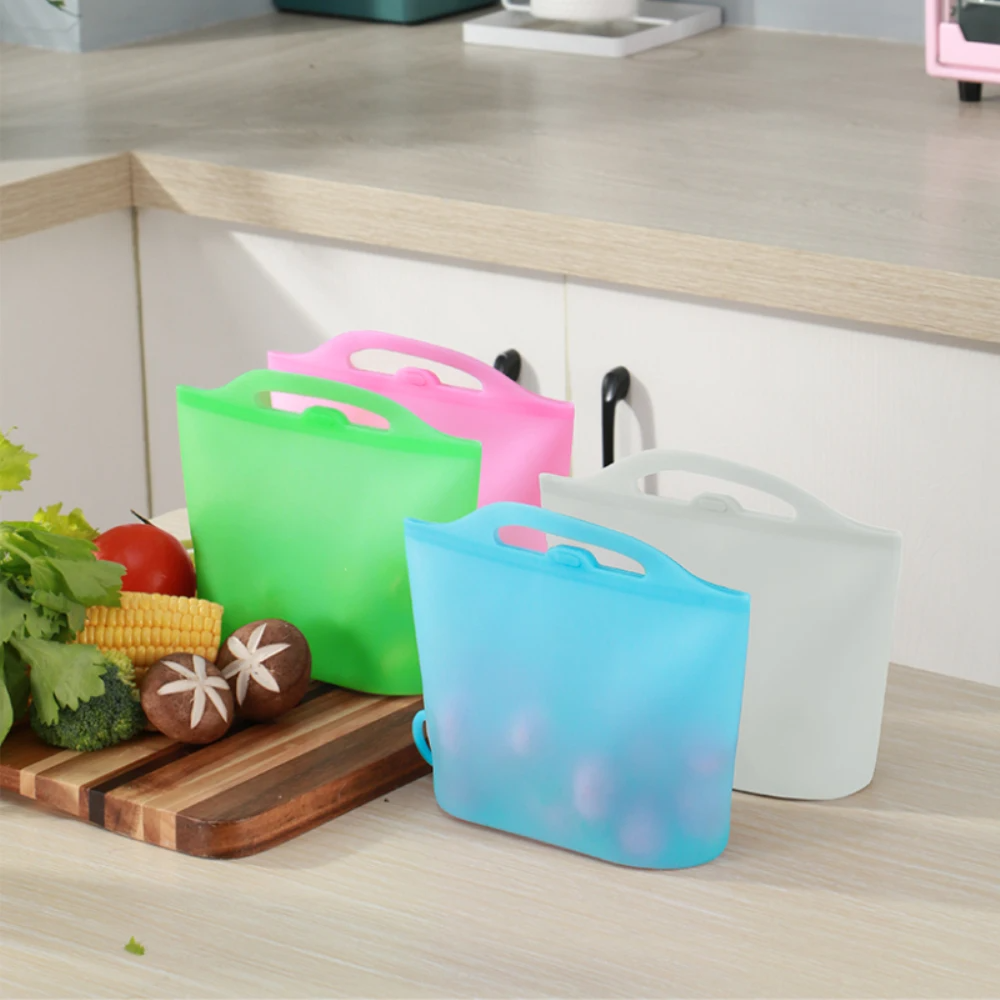 Modern Design Reusable Vacuum-Compressed Silicone Storage Bags Kitchen for Food Freshness Including Breast Milk Storage Bag details