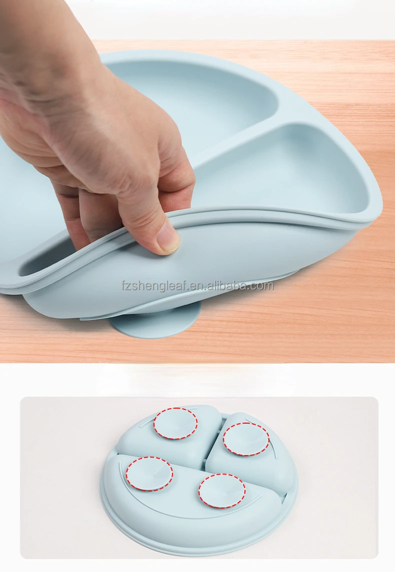 5pcs Non-Slip Silicone Baby Feeding Tableware Set 9pcs Children Dinner Dishes Including Suction Bowl Fork Bibs Kids Dining supplier