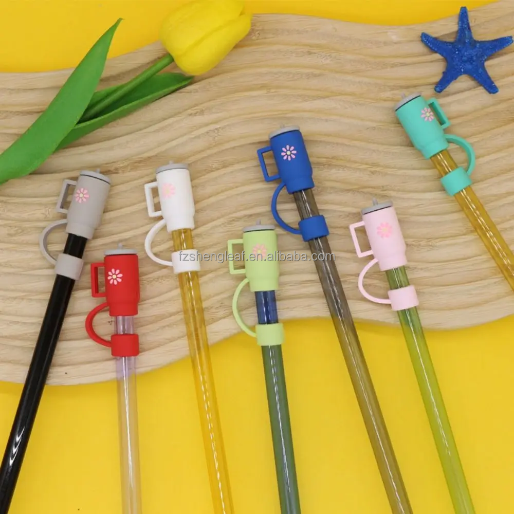 Custom Bulk 8-12mm 10mm Silicone Straw Tips Cover Topper Charm Nurses Cow Boy Hat Bow Reusable Drinking Sport Sneaker details
