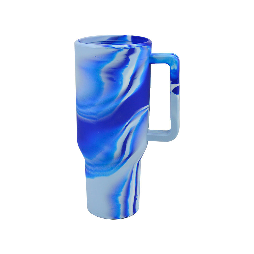 Modern Eco-friendly Silicone Coffee Mug with Handle 40oz High-Temperature Resistant Travel-Friendly Handgrip for Parties supplier