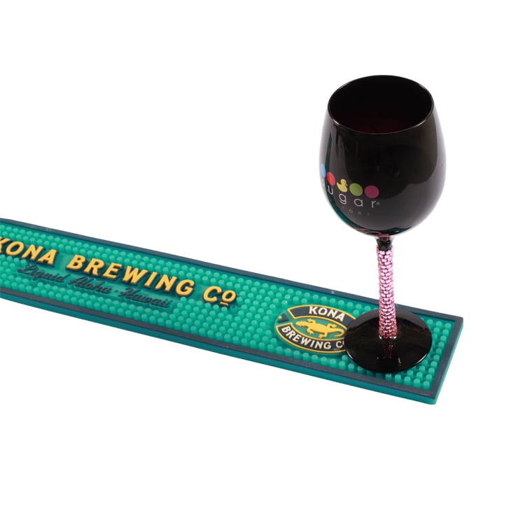 Luxury Drink Bar Rail Mat Spill Drinking Custom PVC Silicone Rubber with 3D Logo for Bar Accessories supplier
