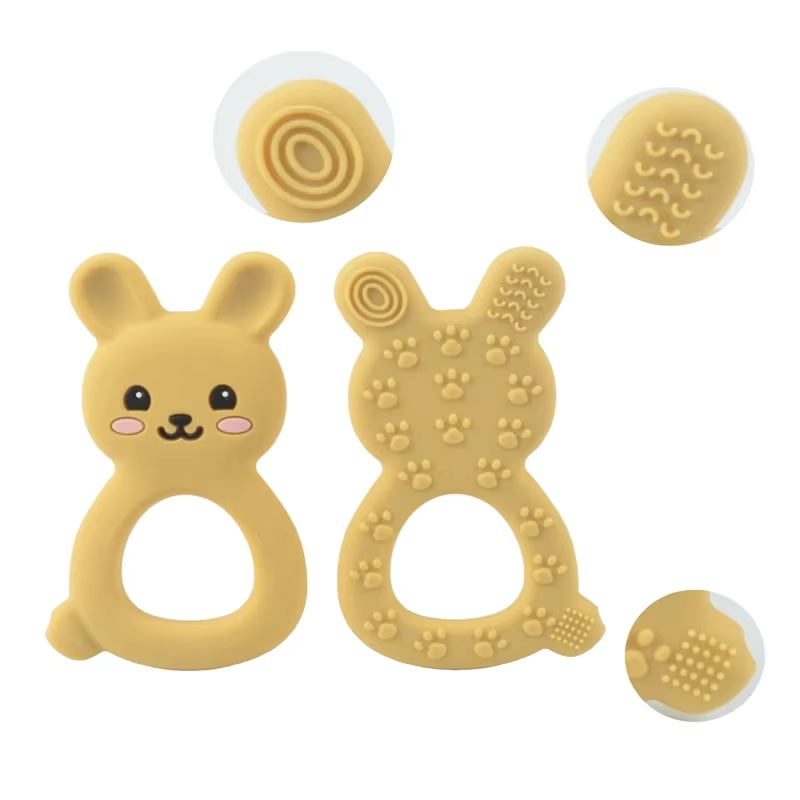 BPA-Free Food Grade Silicone Teether Soft Baby Sensory Toy in Turtle Shape for Teething factory
