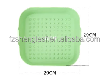 Pot Thick Reusable Square Food Grade Eco-Friendly Silicone Air Fryer Liners Replacement for Parchment Paper Baskets details
