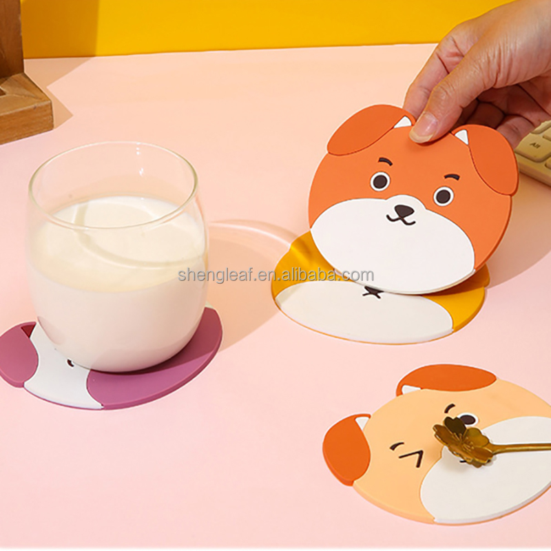 Funny Tea Pad Mug Holder Mat Coffee Table Placemats Heat-resistant Cup Custom Cute Silicone Rubber Eco-Friendly Minimalist details